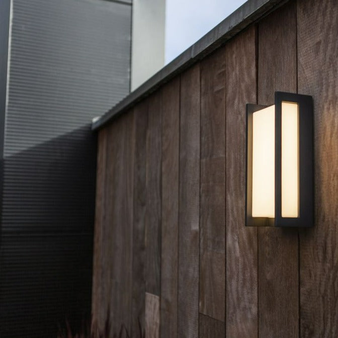 Lutec Qubo Outdoor LED Wall Light - Grey