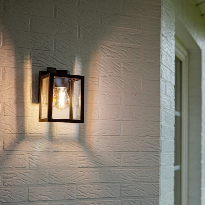 Lutec Shiva Outdoor Down Black Wall Light 5206501012 outside wall