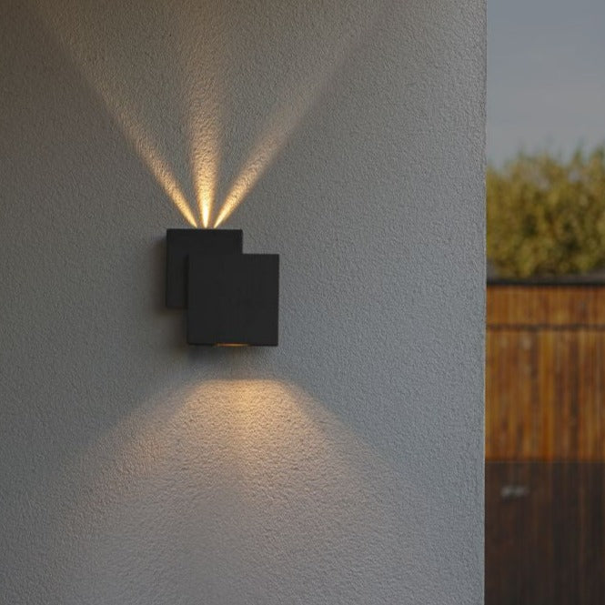 Lutec Rialto LED Outdoor Wall Light - Matt Black 5287901012 outside wall