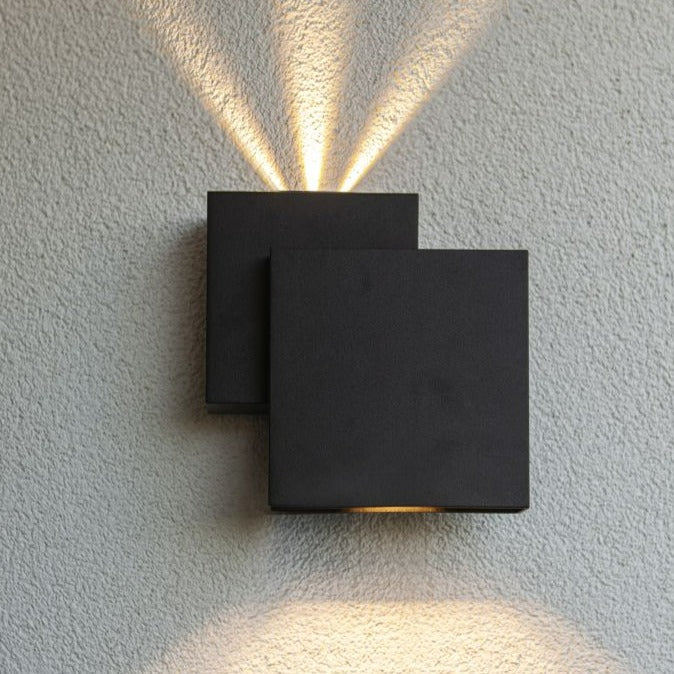 Lutec Rialto LED Outdoor Wall Light - Matt Black 5287901012 detail 1