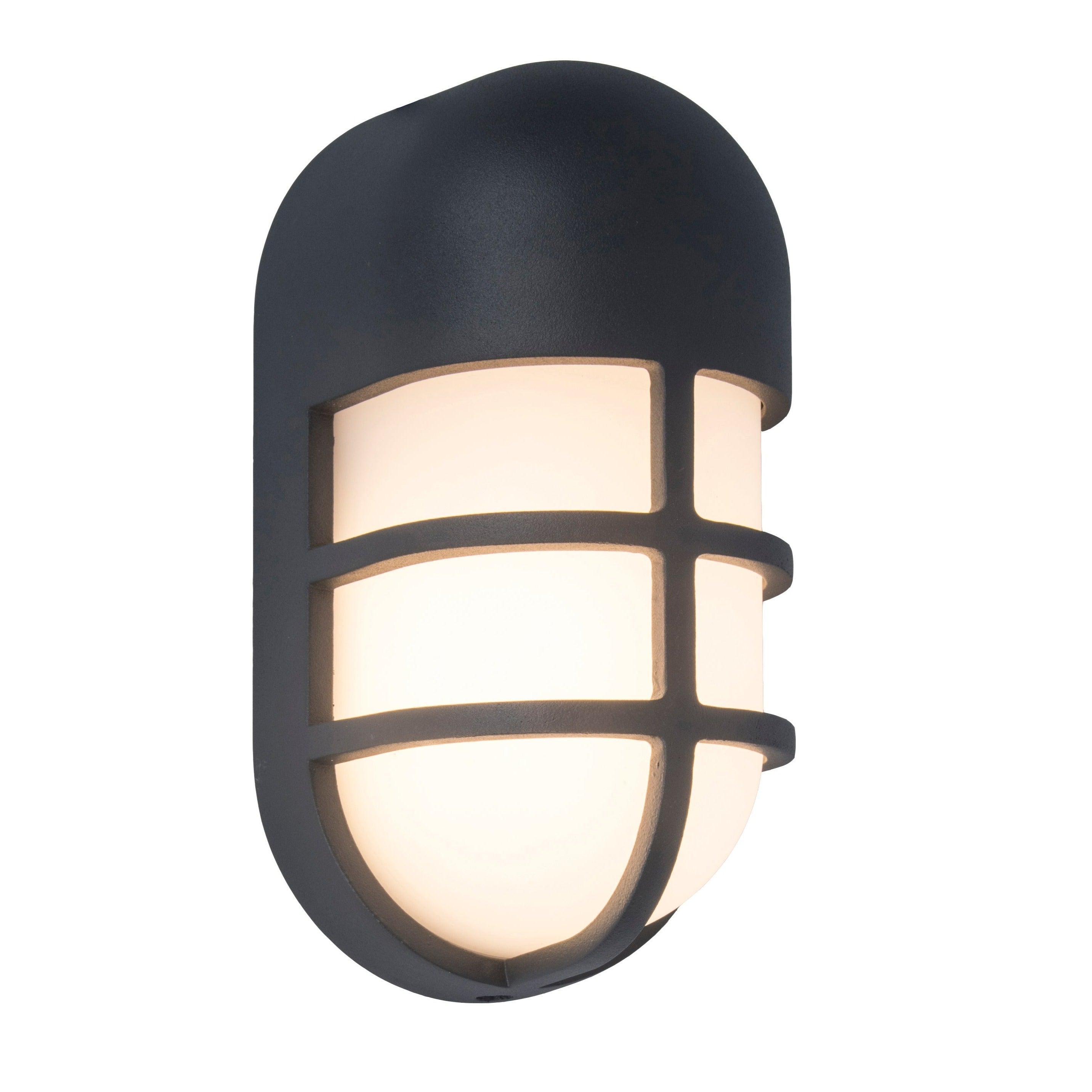 Lutec Bullo Outdoor LED Wall Or Ceiling Light - Dark Grey 6383001118