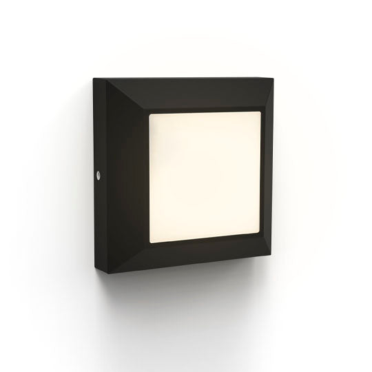 Lutec Helena Square LED Outdoor Recessed Wall Light - Black 6402105012