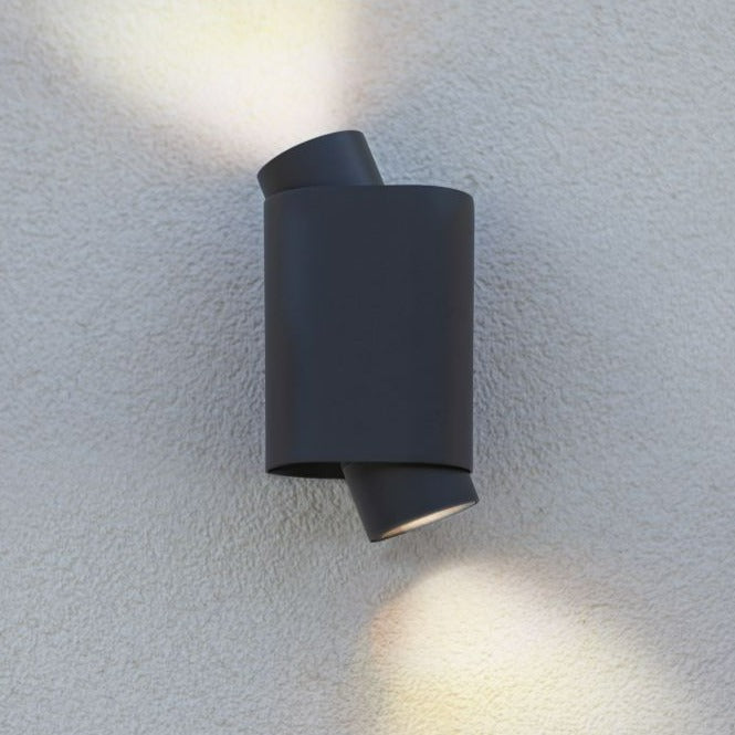 Lutec Cypres Outdoor Up & Down Wall Light - Grey 6604002118
