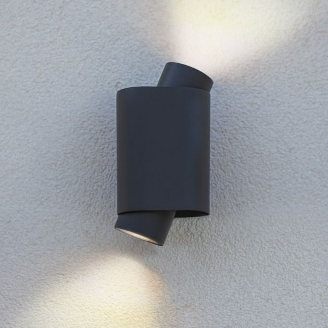 Lutec Cypres Outdoor Up & Down Wall Light - Grey 6604002118