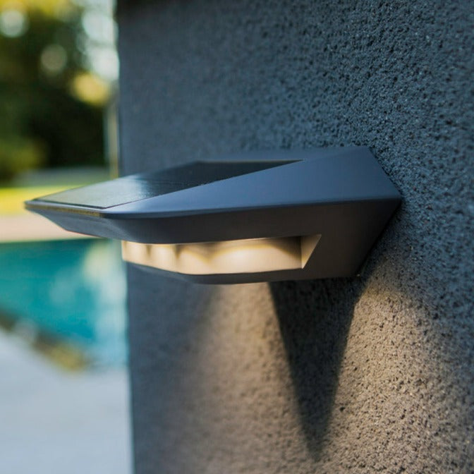 Lutec Ghost Outdoor LED Solar Wall Light 6901401337 attached to a wall