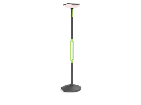 Lutec Poppy Grey Outdoor LED Solar Post Light With Bluetooth Speaker 6910802335