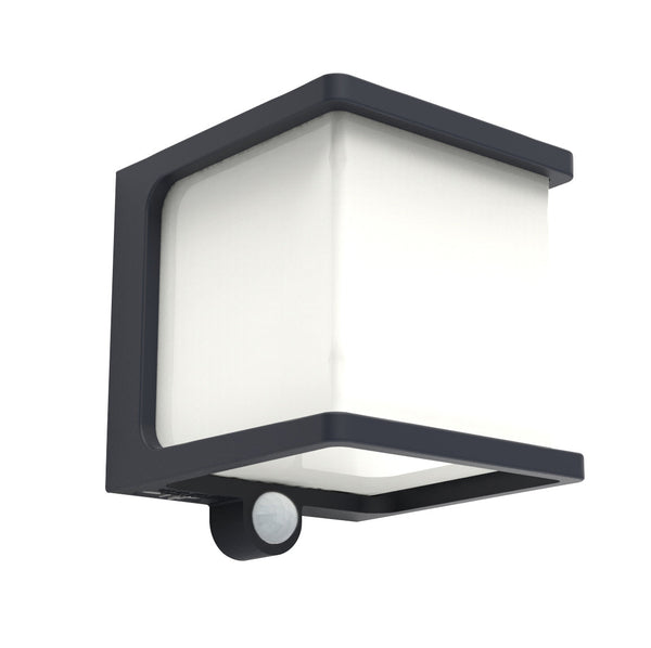 Lutec Doblo LED Solar Grey Wall Light - Motion Sensor 6940101125
