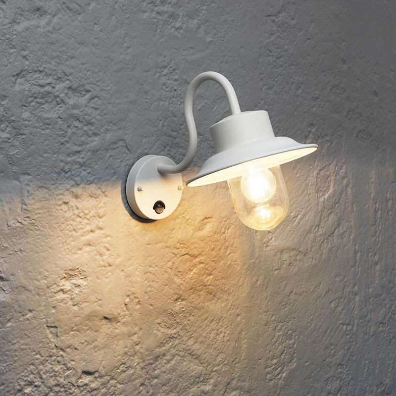 Endon Chesham PIR Outdoor White Wall Light