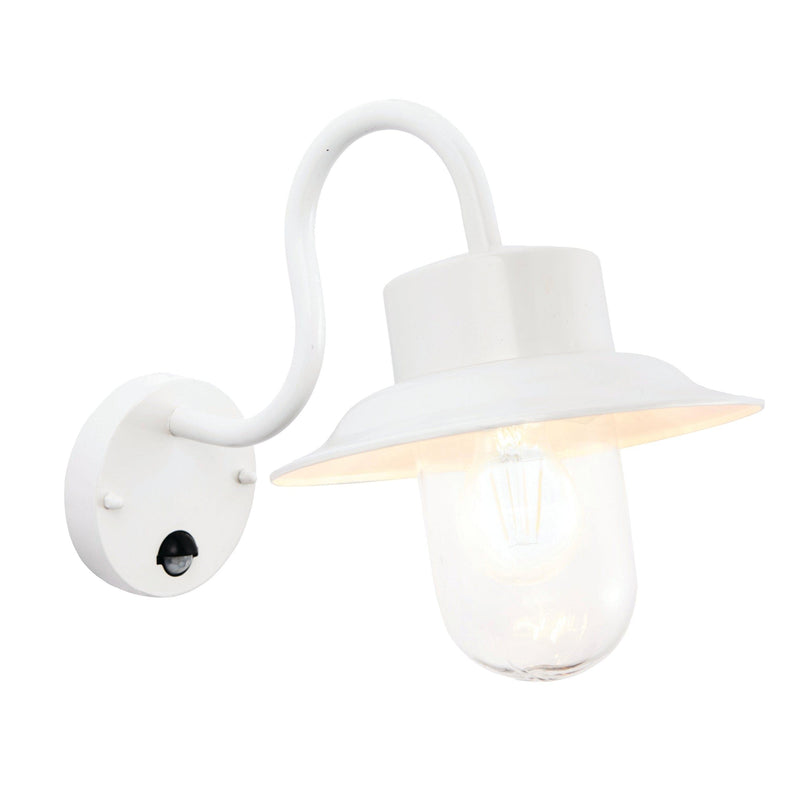 Endon Chesham PIR Outdoor White Wall Light