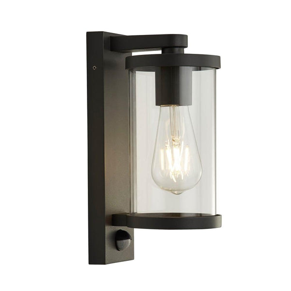 Bakerloo 1 Light Black Outdoor Wall/Porch Light With PIR