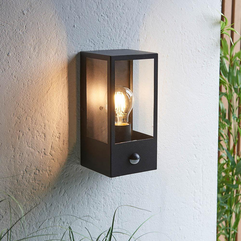 Endon Oxford Black Outdoor Wall Light With PIR Sensor