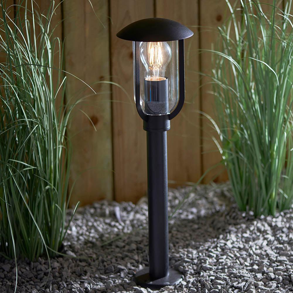 Endon Quinn 1 Light Black Outdoor Post