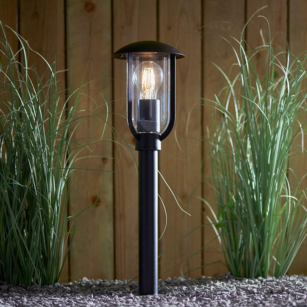Endon Quinn 1 Light Black Outdoor Post
