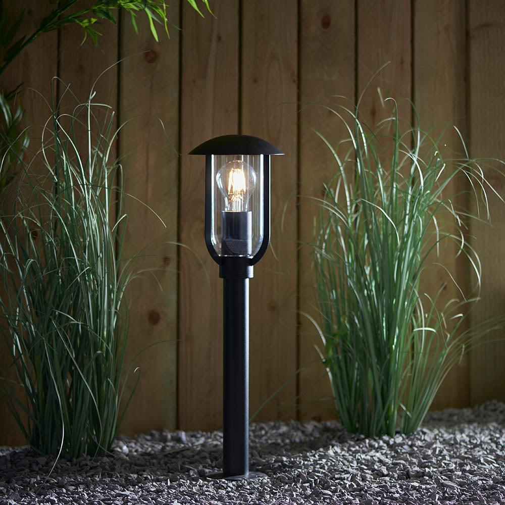 Endon Quinn 1 Light Black Outdoor Post