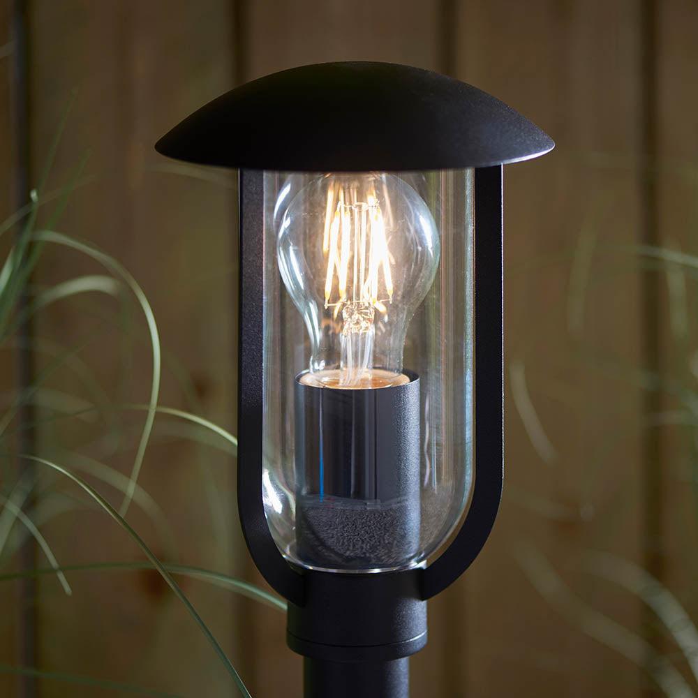 Endon Quinn 1 Light Black Outdoor Post