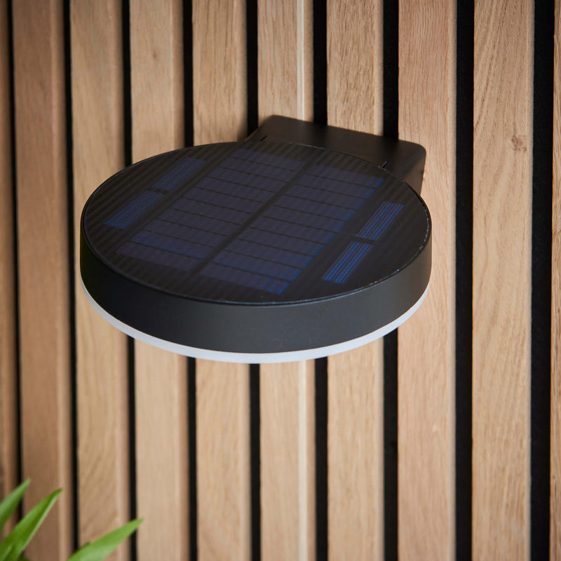 Ebro Solar Powered Outdoor Wall Light With PIR Sensor 96933