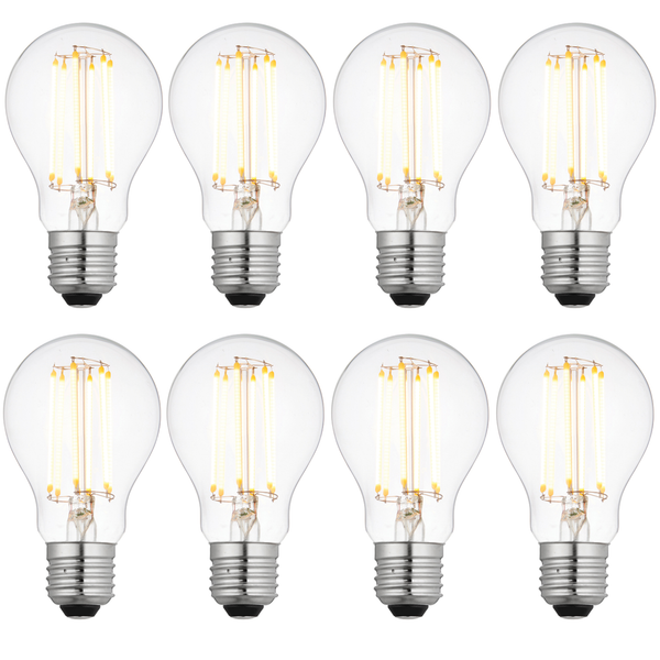 8 x E27 LED Dimmable Filament 6W Lamp/Bulb (40W Equivalent)