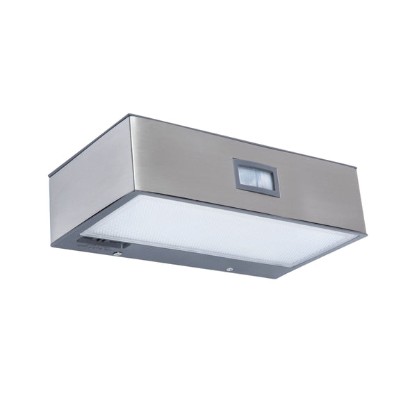 Lutec Brick Outdoor LED Solar Light In Stainless Steel 690850130