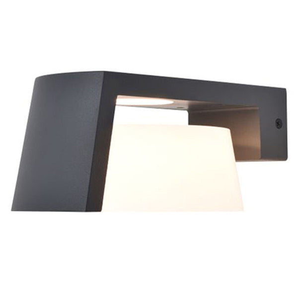 Lutec Moon Integrated LED Grey Outdoor Wall Light 5206001118
