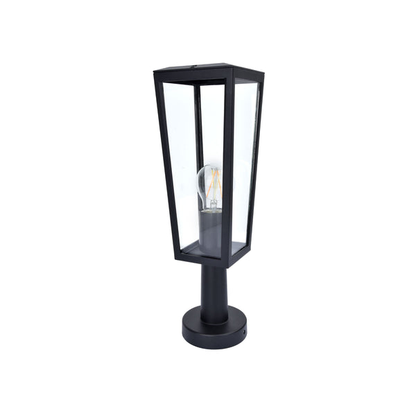 Lutec Pine Outdoor Pedestal Light - Black