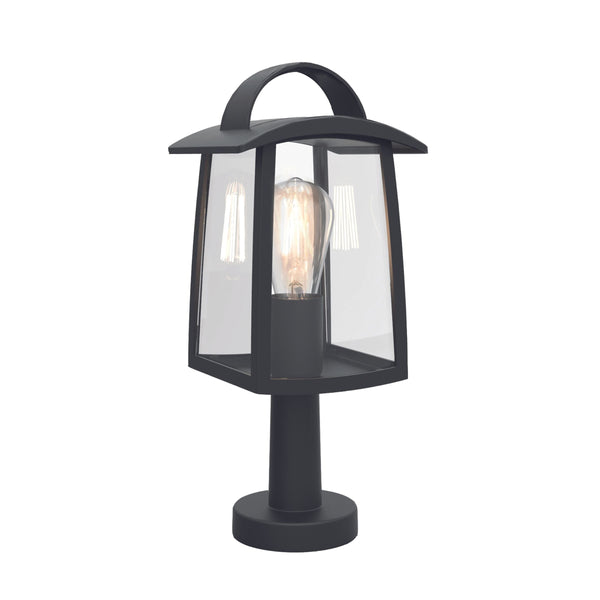 Lutec Kelsey Outdoor Pedestal Light - Black 7273604012