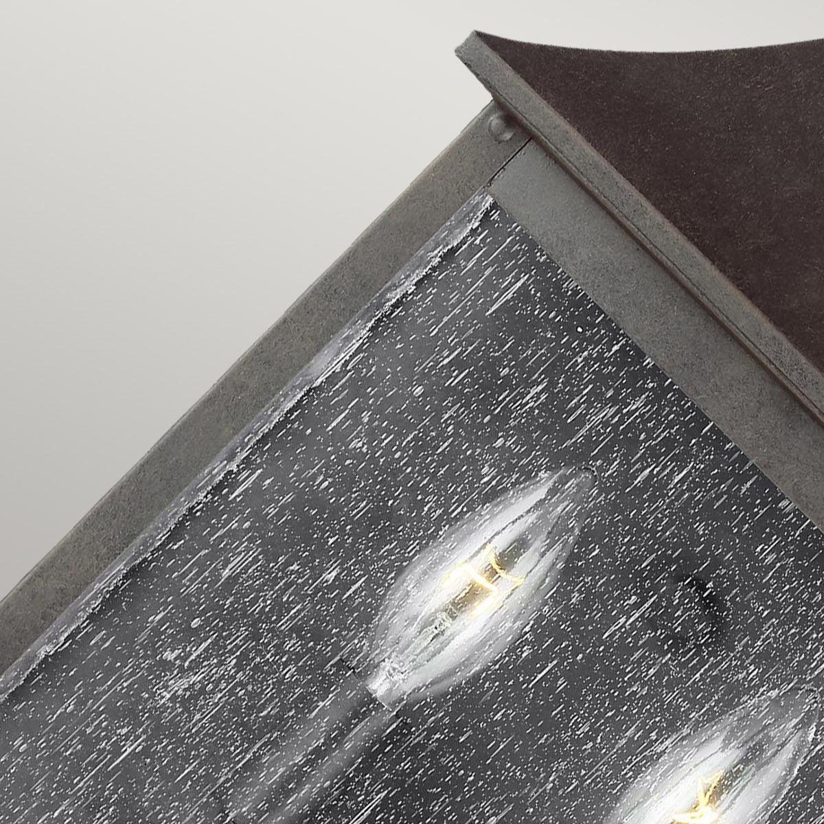 Feiss Galena 2 Light Black Outdoor Half Lantern