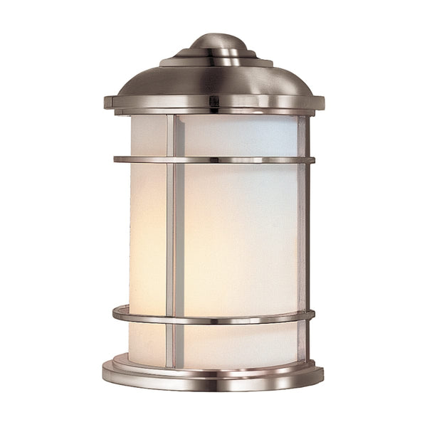 Feiss Lighthouse 1 Lt Brushed Steel Half Outdoor Wall Lantern