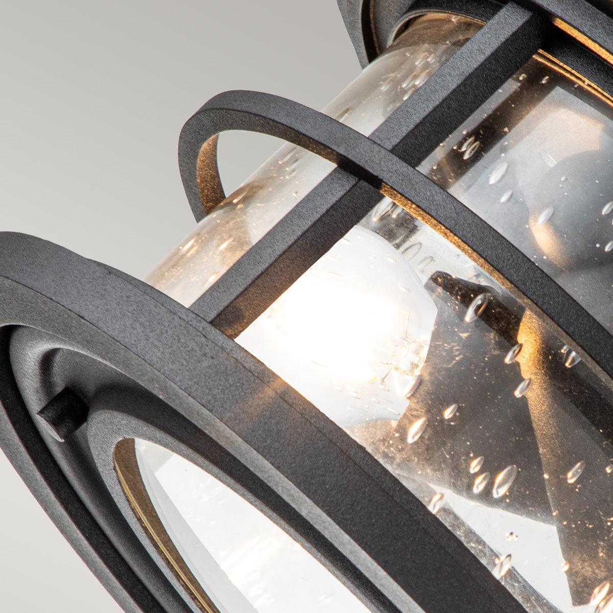Feiss Lighthouse 2 Light Black Outdoor Porch Ceiling  Mount
