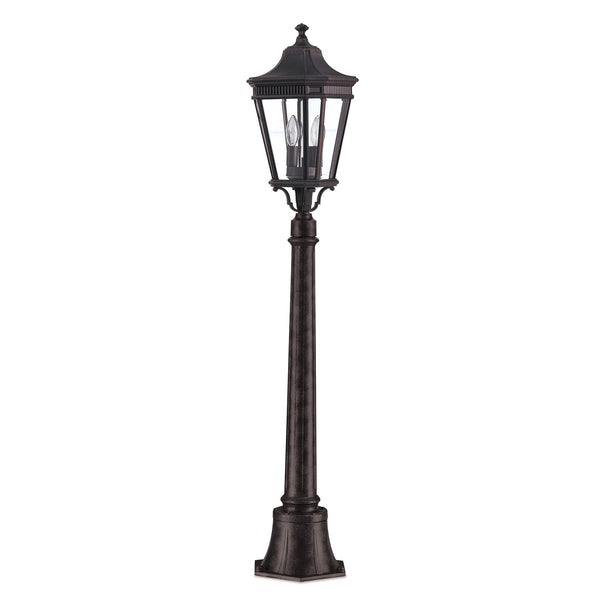 Elstead Cotswold Lane Grecian Bronze Medium Outdoor Pillar Lantern
