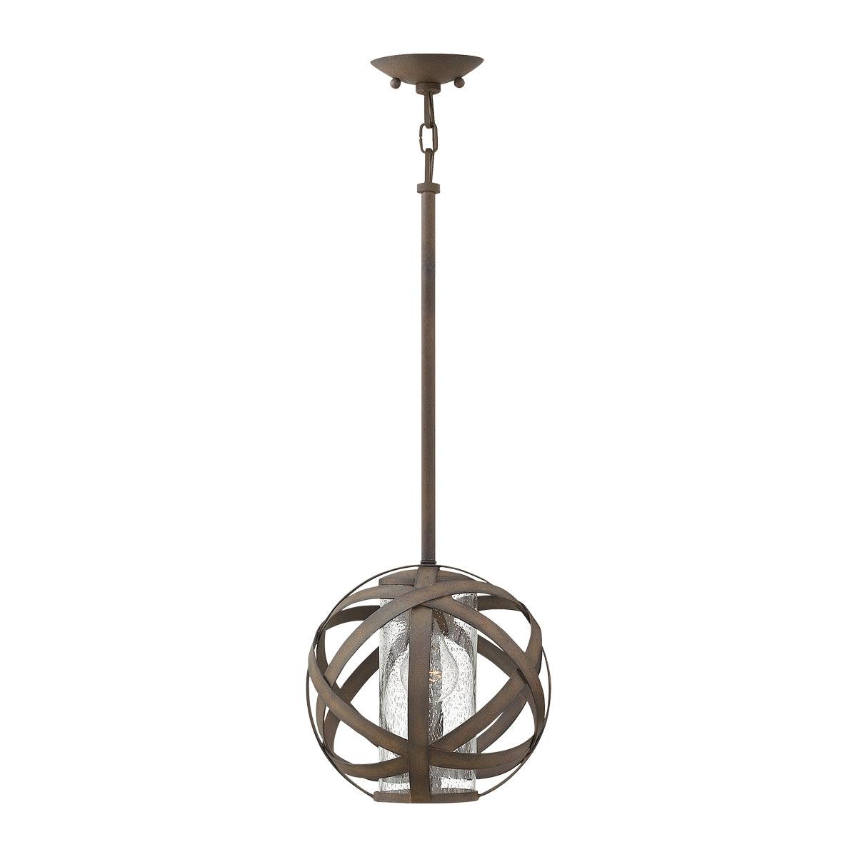 Hinkley Carson 1 Light Iron Outdoor Pendant Light