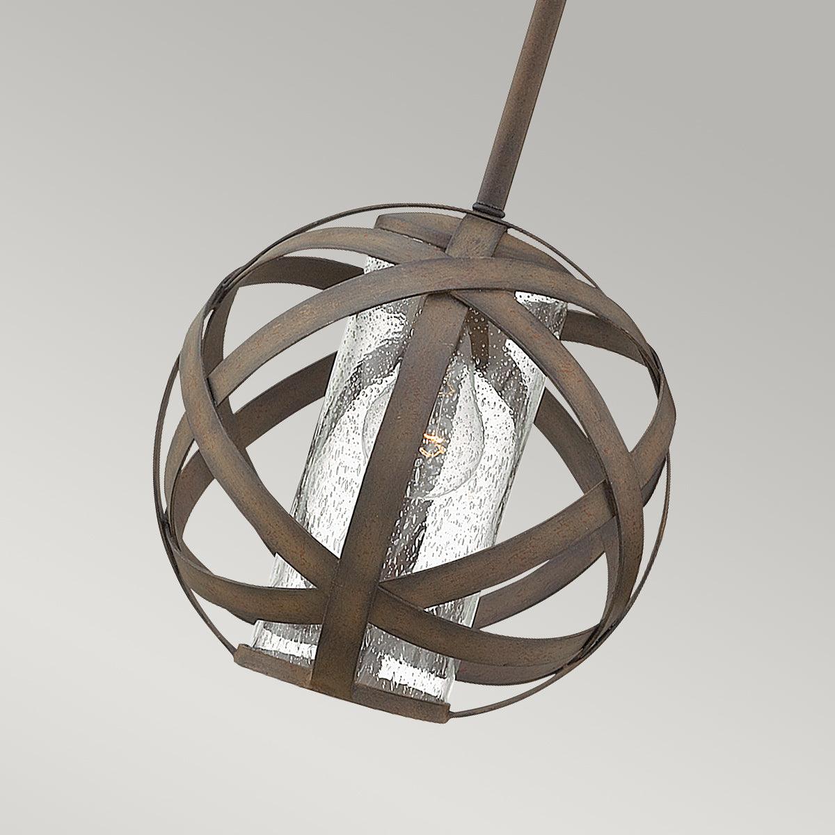 Hinkley Carson 1 Light Iron Outdoor Pendant Light