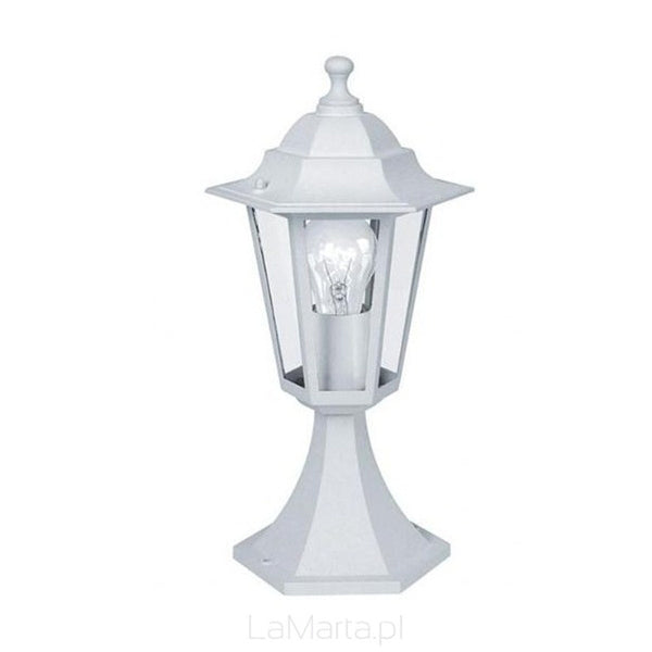 Eglo Laterna 5 White Finish Outdoor Pedestal Light 22466 by Eglo Outdoor Lighting
