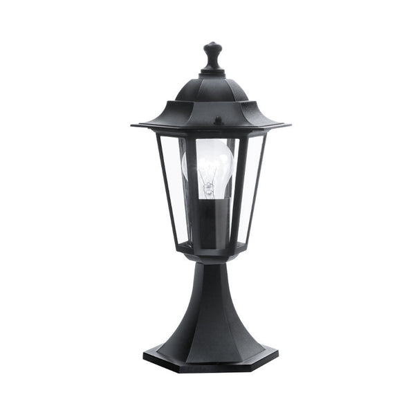 Eglo Laterna 4 Black Finish Outdoor Pedestal Light 22472 by Eglo Outdoor Lighting
