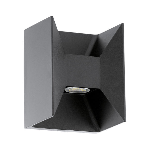 Eglo Morino Anthracite Finish Outdoor 2 Light LED Wall Light 93319 by Eglo Outdoor Lighting