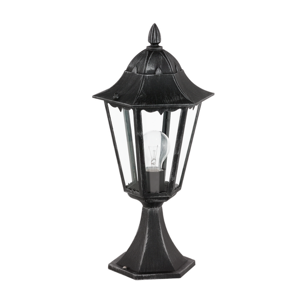 Eglo Navedo Black/Patina Silver Finish Outdoor Pedestal Light 93462 by Eglo Outdoor Lighting