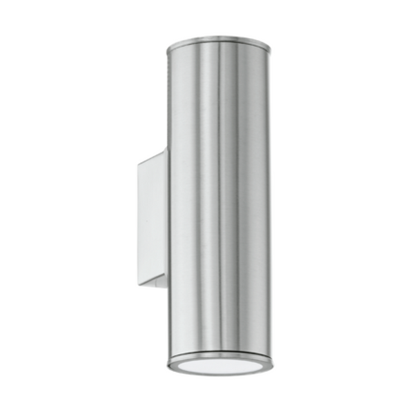 Eglo Riga Stainless Steel Finish Outdoor 2 Light LED Wall Light 94107 by Eglo Outdoor Lighting