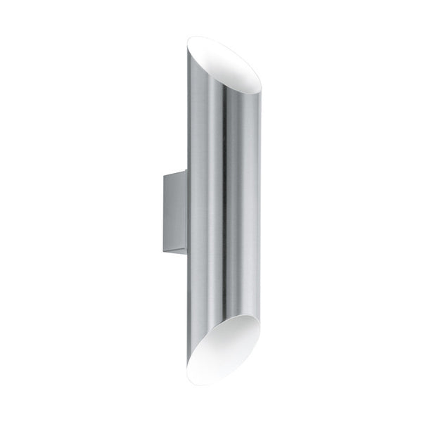 Eglo Agolada Stainless Steel Finish Outdoor 2 Light LED Wall Light 94803 by Eglo Outdoor Lighting