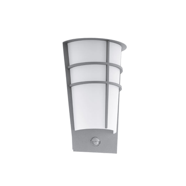 Eglo Breganzo Silver Finish Outdoor 2 Light LED PIR Wall Light 96017 by Eglo Outdoor Lighting
