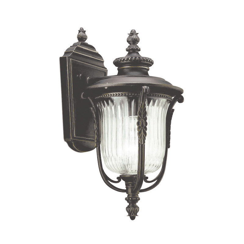 Elstead Luverne Rubbed Bronze Finish Small Outdoor Wall Lantern