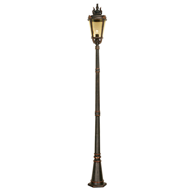 Elstead Baltimore Weathered Bronze Finish Large Outdoor Lamp Post Lantern