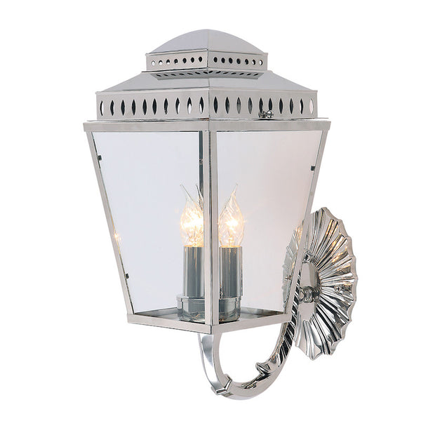 Elstead Mansion House Polished Nickel Finish Outdoor Wall Lantern