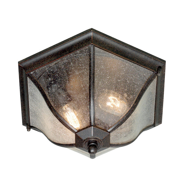 Elstead New England Weathered Bronze Outdoor Flush Lantern