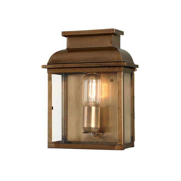 Elstead Old Bailey Aged Brass Finish Outdoor Wall Lantern