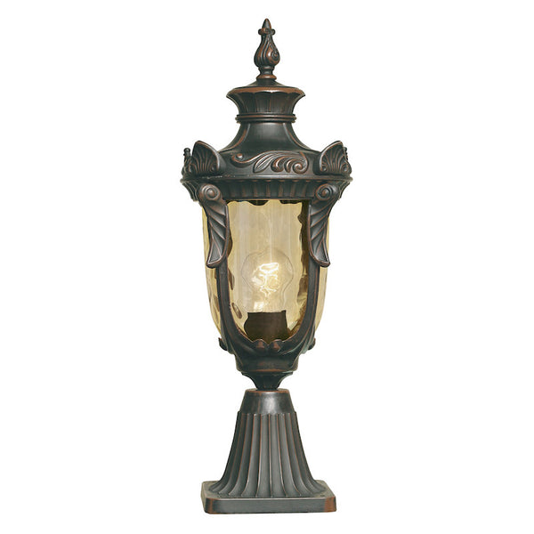 Elstead Philadelphia Old Bronze Finish Medium Outdoor Pedestal Lantern
