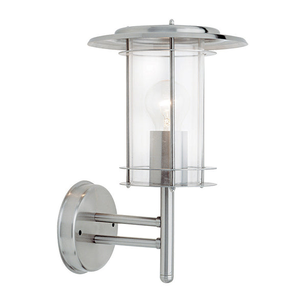 Endon York Polished Stainless Steel Finish Outdoor Wall Light 4478182