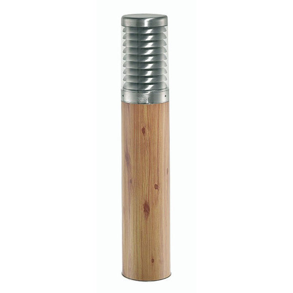 Oaks Titano Simulated Wood Finish Outdoor Pedestal Light 820 PED WD by Oaks Outdoor Lighting