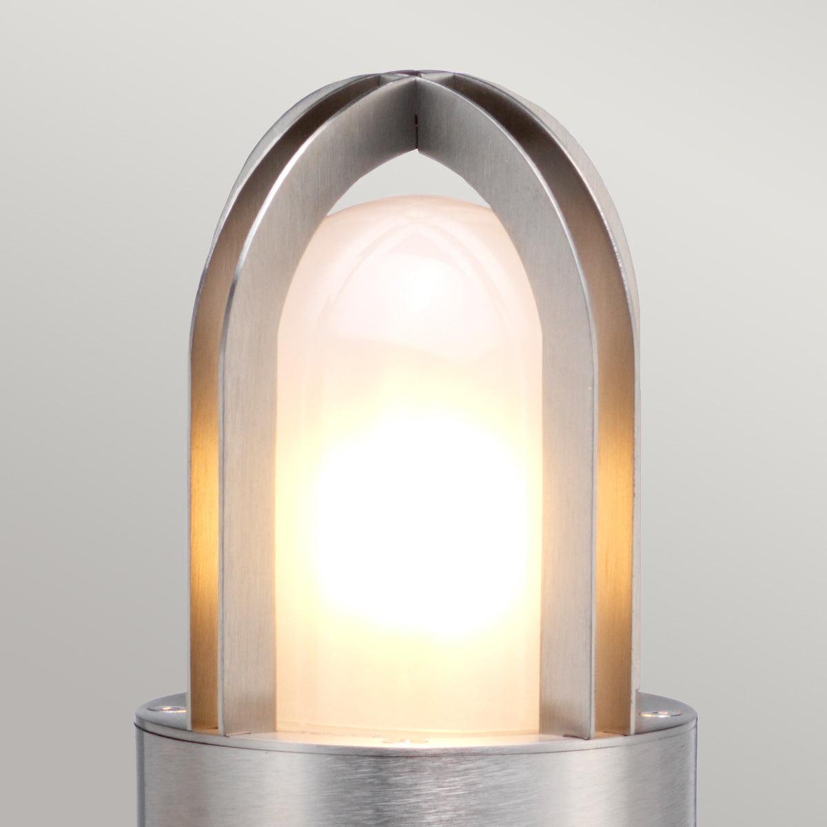 Elstead Paignton 1 Light Silver Outdoor Bollard