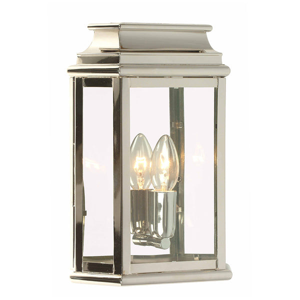 Elstead St Martins Polished Nickel Finish Outdoor Wall Lantern