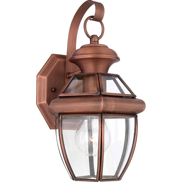 Quoizel Newbury Aged Copper Small Outdoor Wall Light by Elstead Outdoor Lighting
