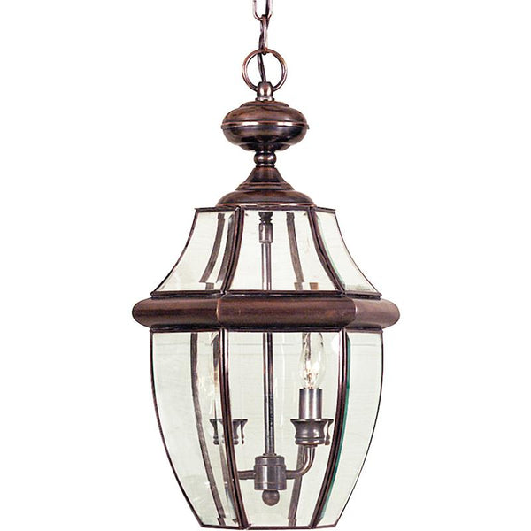 Quoizel Newbury Aged Copper Large Outdoor Pendant by Elstead Outdoor Lighting